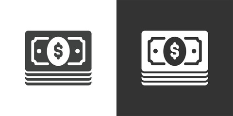 Salary or Financial Budget icon. Solid glyph series icon