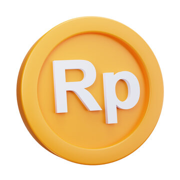 3D Indonesian Rupiah Currency Coin Icon