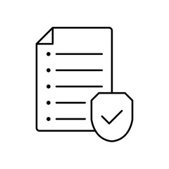 Icon a security protocol and formal instruction guideline, isolated against a clean background.