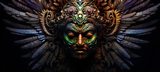 Obraz premium silhouette of garuda warrior ,generative AI