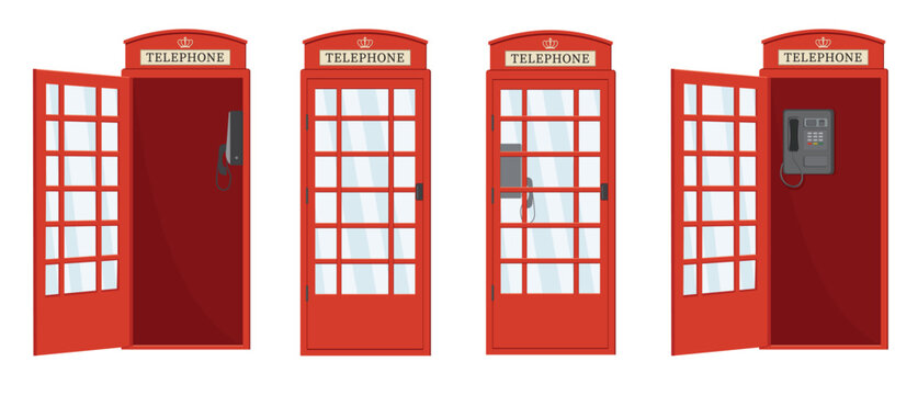 london phone box vector illustration 