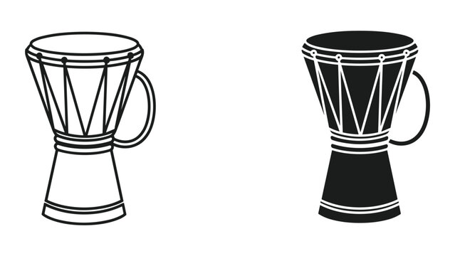 djembe line drawing