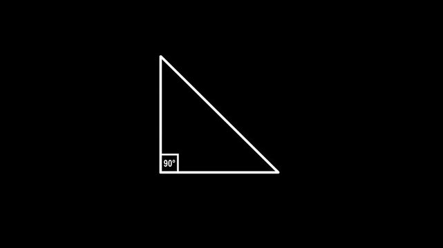 Right triangle diagram with height labeled h and right angle symbol