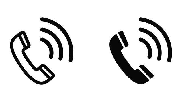 Phone ringing icon set