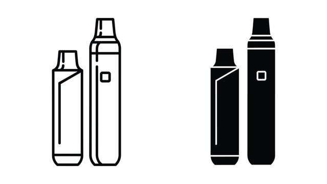 Vaping devices illustration set