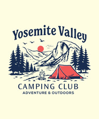 yosenite valley camping tshirt design © SAKIB