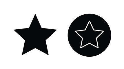 Obraz premium Black star and star in circle graphic simple design silhouette