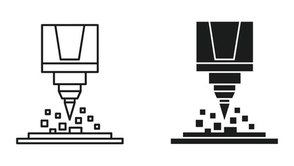 3d printing process illustrated in two stages