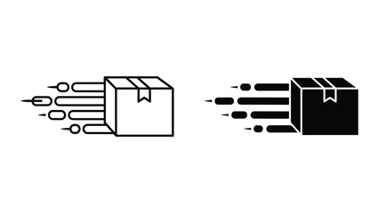 Fast delivery package shipping icon