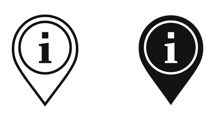 Information pin icons in two different styles