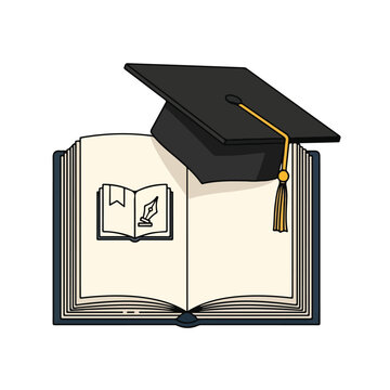 Open Book with Graduation Cap