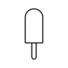 Simple line drawing of a popsicle, clean and minimalist. White background