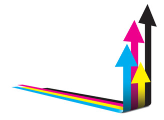 CMYK Growth Arrow Business Concept