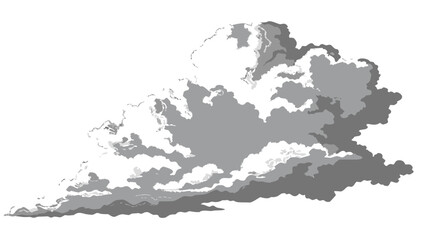 Fototapeta premium Detailed Cloud Illustration Atmospheric Weather Element.