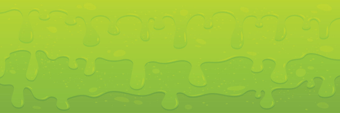  flowing green sticky liquid slime drips and flowing 