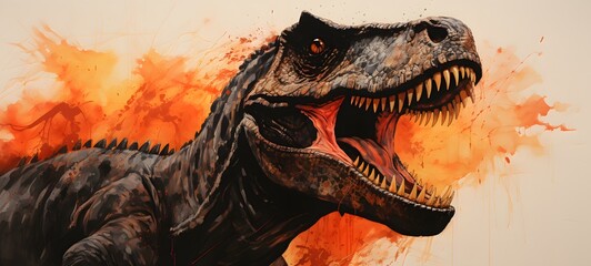 silhouette of Velociraptor,generative AI