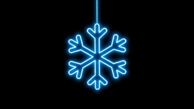Neon Snowflake Ornament - A Festive Holiday Decoration.