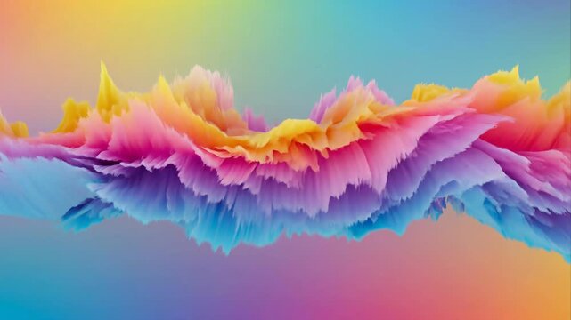 Abstract Colorful Fluid Waves Motion Background