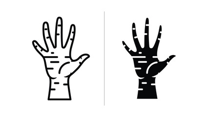 Fototapeta premium Robot hand illustration with different styles