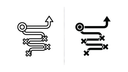 Simple vector illustration of directional arrows © Jahidul