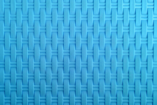 blue plastic woven texture background, plastic furniture surface design