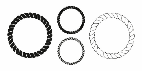Four circular rope designs in varying thicknesses and styles © Rathin
