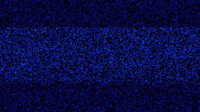 Television switch on off reveals what appears to be static or noise in shades of blue.Creative concept for technology.Suitable for backgrounds web graphics.