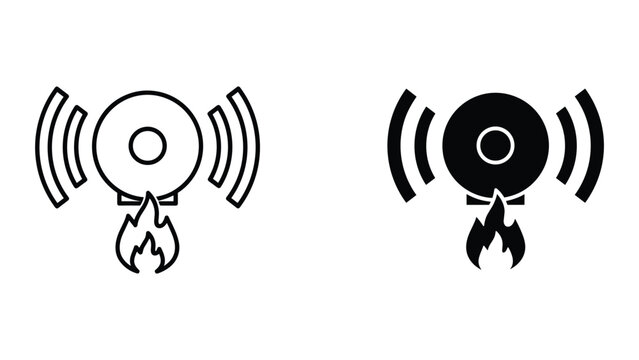 Speaker icon with fire representing loud sound