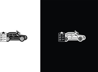 icons Car inspection checklist icon vehicle service and maintenance concept simple flat vector illustration for automotive industry