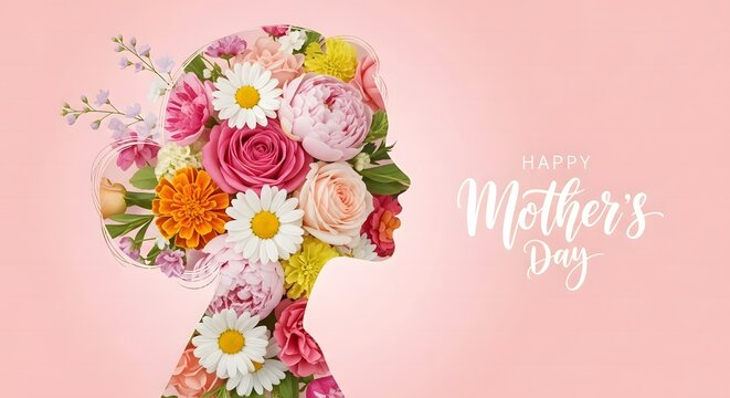 Happy mothers day floral tribute to all amazing moms