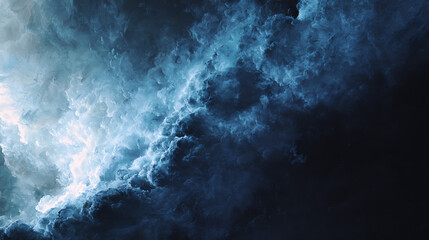 Fototapeta premium Abstract Swirling Dark Blue and White Clouds graphic
