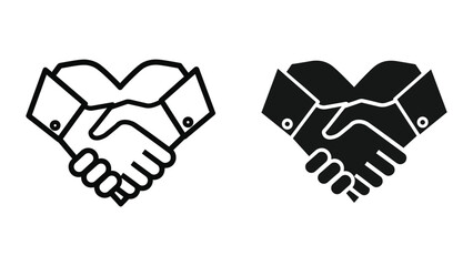 Obraz premium Handshake illustration representing partnership and agreement