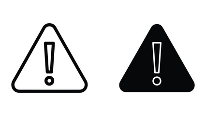 Warning sign with exclamation mark in triangle shape