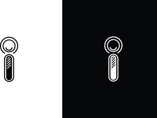 icons Minimalist bottle opener icon simple line art design for kitchen or bar isolated on black and white backgrounds