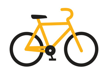 City Bicycle Illustration - Two-Wheeled Commuter Bike Vector for Eco-Friendly Transport, Cycling Clubs, and Urban Mobility Branding