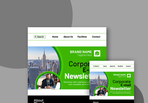 Corporate Email Newsletter Design Layout