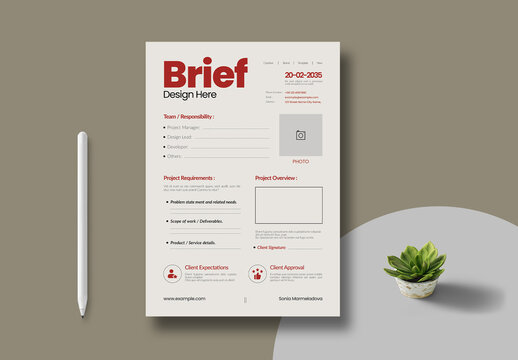 Creative Brief Template Layout