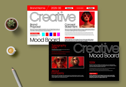 Creative Mood Board Concept Design
