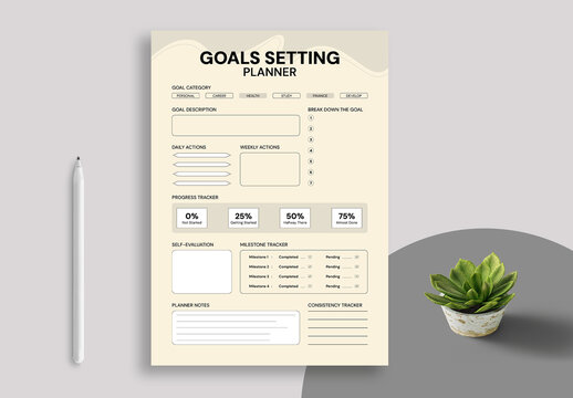 Goal Setting Planner Layout