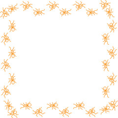 orange colored spider border frame design