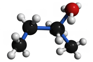 3D model of ethanol molecule structure chemistry isolated on a transparent background