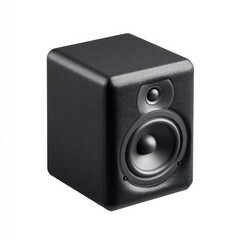 Obraz premium Stylish Black Studio Monitor Speaker for Professional Sound Quality in Home and Studio Environments