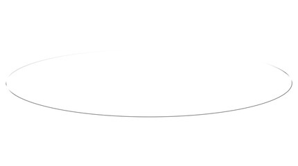 Minimalist White Empty Circular Glass Podium Stage Illustration isolated PNG with Transparent Background