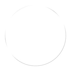 Minimalist White Glass Circle with Subtle Gray Outline Illustration isolated PNG with Transparent Background