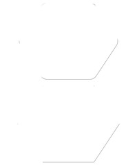 Glass Clean White Hexagonal Geometric Shape Illustration isolated PNG with Transparent Background