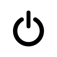 Power Button On Off Silhouette Vector Icon Isolated Switch Symbol