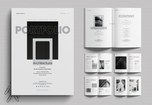 Architecture Portfolio Profile Magazine Template