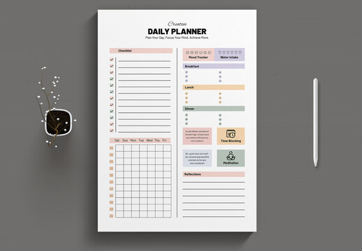 Daily Planner Flyer Template