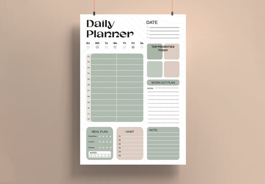 Daily Planner Template Design