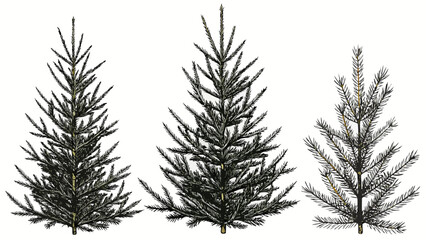 Three Evergreen Trees A Natural Christmas Tree Collection.